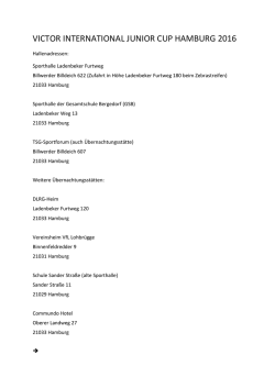 Hallenadressen + Zeitpl&auml;ne - Badminton