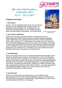 Reisebeschreibung Lutherreise 2017 - office@schmidt