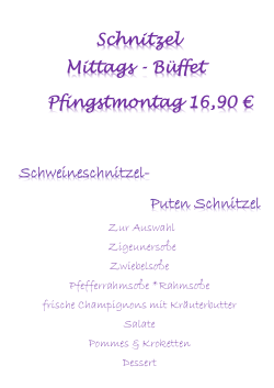 Schnitzel-Büffet - Zur Hasenklause