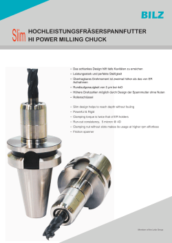 hi power milling chuck hochleistungsfräserspannfutter