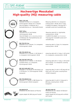 Prospekt Messkabel 2016 - sat