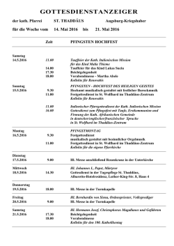GOTTESDIENSTANZEIGER