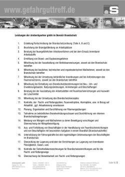 finden Sie eine Auflistung über die Beratungs