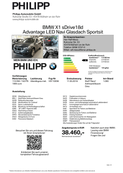 BMW X1 sDrive18d Advantage LED Navi Glasdach Sportsit