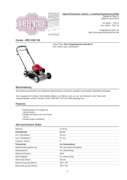 Honda - HRS 536C SD Beschreibung Features Alle technischen