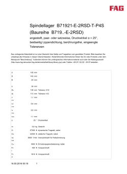 Spindellager B71921-E-2RSD-T-P4S (Baureihe B719..-E