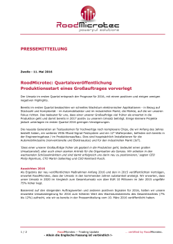 PRESSEMITTEILUNG RoodMicrotec
