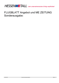 FLUGBLATT Angebot und ME ZEITUNG