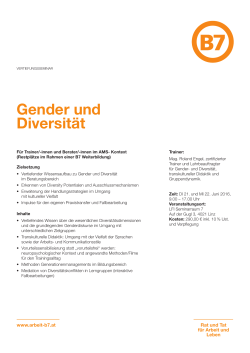 Gender und Diversität - Arbeit-B7