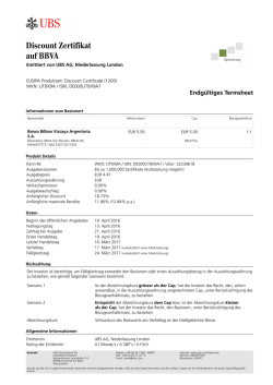 Termsheet vom Emissionstag (DE) - UBS