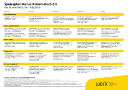 Speiseplan Mensa Robert-Koch-Str