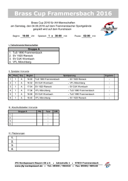 Spielplan AH-Mannschaften Samstag 04.06.2016