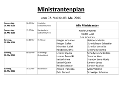 Ministrantenplan - Pfarrei Leiblfing