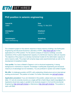 PhD position in seismic engineering