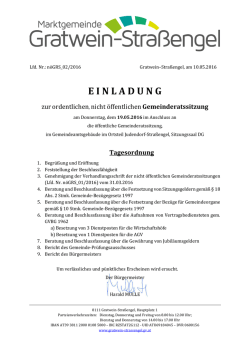 Nicht öffentliche Gemeinderatssitzung