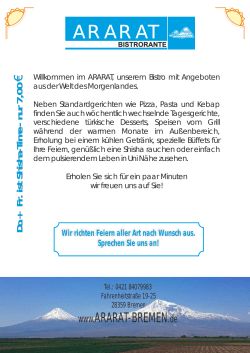 Speisekarte PDF - Bistrorante Ararat