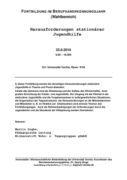 Herausforderungen stationärer Jugendhilfe