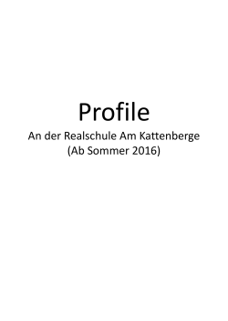 An der Realschule Am Kattenberge (Ab Sommer 2016)