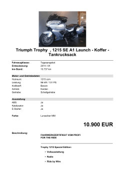 Detailansicht Triumph Trophy €,€1215 SE A1 Launch