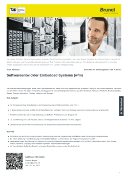 Softwareentwickler Embedded Systems Job in Karlsruhe