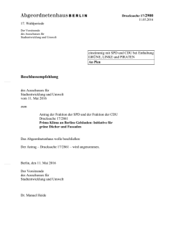 Dringliche Beschlussempfehlung