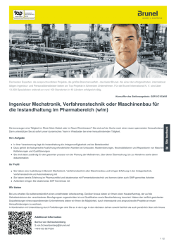 Ingenieur Mechatronik, Verfahrenstechnik oder