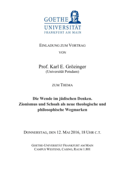 Prof. Karl E. Grözinger - Goethe