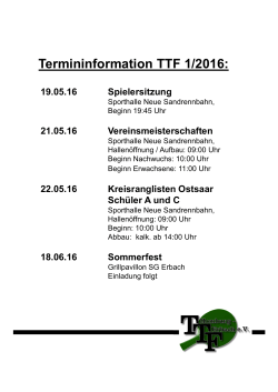Termininfo 1 - 2016 - TTF Homburg