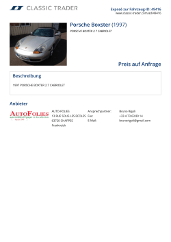 Porsche Boxster (1997) Preis auf Anfrage