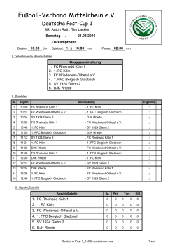 Deutsche Post-Cup 1 - Fussball