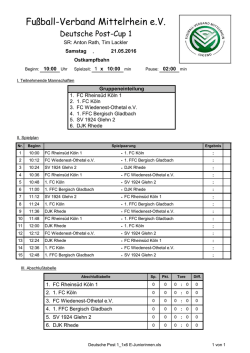 Deutsche Post-Cup 1 - Fussball