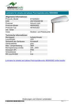 Datenblatt Luminaire for streets and places Post-top