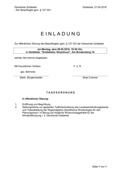 einladung - Gemeinde Goldebek