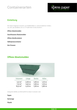 Containerarten - Xpress Paper GmbH
