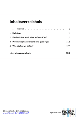 Inhaltsverzeichnis