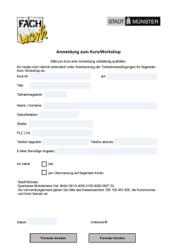 Anmeldeformular für die Fachwerk