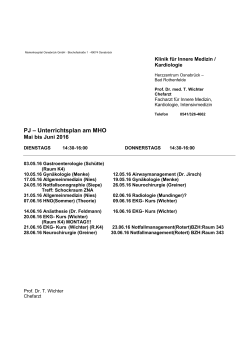 PJ – Unterrichtsplan am MHO - Niels-Stensen