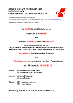 Einladung des KV Melsungen-Fritzlar an ihre - GEW