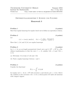 Assignment 3, due 17 May - Institut für Mathematik