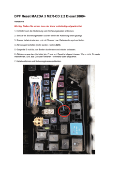 DPF Reset MAZDA 3 MZR - Mazda