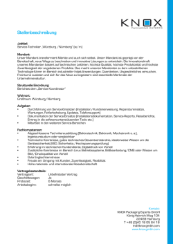 Stellenbeschreibung