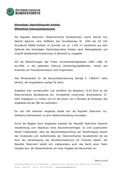 Ehemaliger Alpinst&uuml;tzpunkt Antelau &Ouml;ffentliche