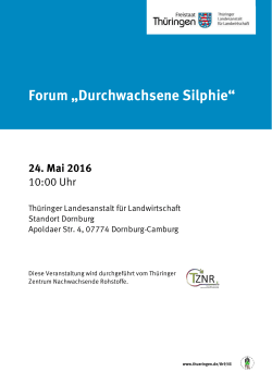 Forum „Durchwachsene Silphie“ - Thüringer Landesanstalt für