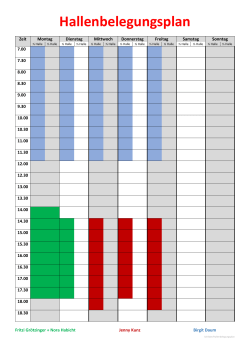 Hallenbelegungsplan