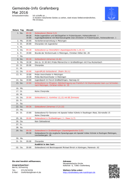 Gemeinde-Info Grafenberg Mai 2016