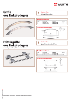 Griffe aus Zinkdruckguss Faltt&uuml;rgriffe aus Zinkdruckguss