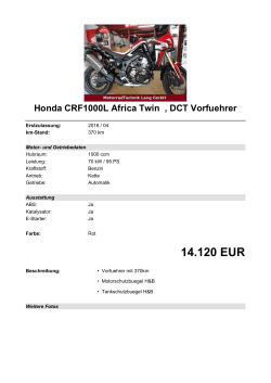 Detailansicht Honda CRF1000L Africa Twin €,€DCT