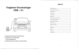 Druckreiniger Bedienungsanleitung