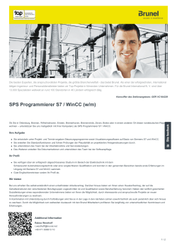 SPS Programmierer S7 / WinCC Job in Bremerhaven