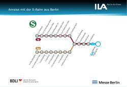 Anreise mit der S-Bahn aus Berlin